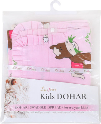 

L'amour Printed  Dohar(Cotton, Pink