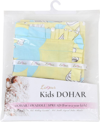 

L'amour Printed  Dohar(Cotton, Yellow