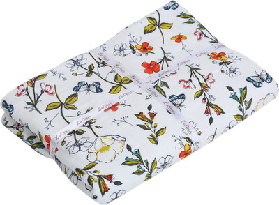 

L'amour Printed  AC Blanket(Cotton, White
