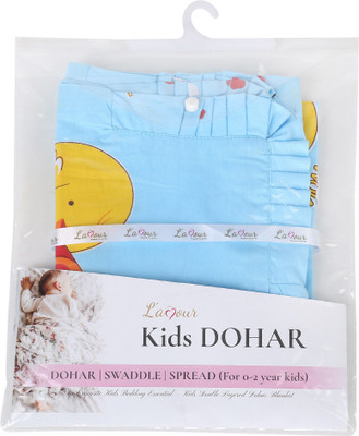 

L'amour Printed  Dohar(Cotton, Sky Blue