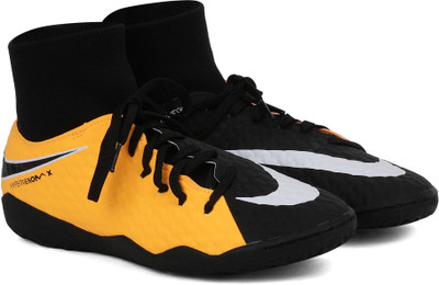 Nike HYPERVENOMX PHELON 3 DF IC Football Shoes For Men(Black, Yellow)