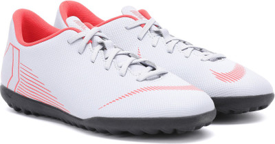 Nike VAPOR 12 CLUB Football Shoes For Men(Grey, Orange)