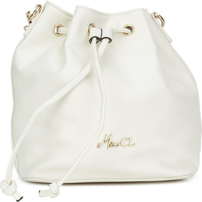 

Miss CL Women Casual White Leatherette Sling Bag