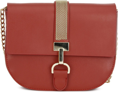 

Miss CL Women Casual Red Leatherette Sling Bag
