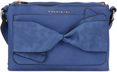 

Chemistry Women Casual Blue PU Sling Bag