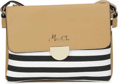 

Miss CL Women Casual Tan Leatherette Sling Bag