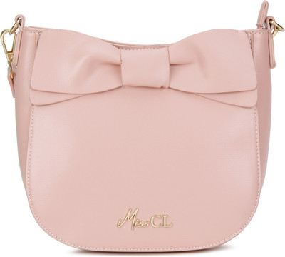 

Miss CL Women Casual Pink Leatherette Sling Bag