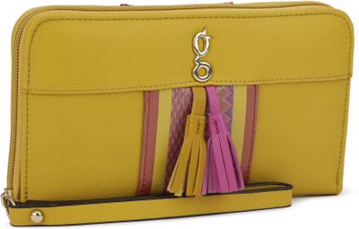 

Global Desi Women Yellow Artificial Leather Wallet(8 Card Slots), Mustard yellow