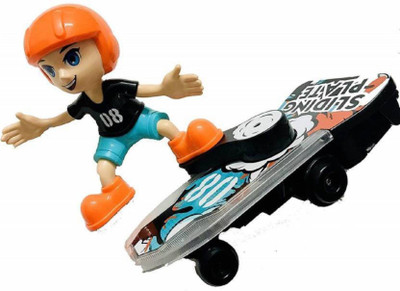 

skyler Sliding Plate Stunt Scooter Boy on Skateboard House of Fun with Light & Music (Multicolor)(Multicolor)