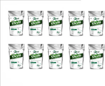 

Qleaf 10 Pack each of 100 stevia sachets Sweetener(1 kg, Pack of 10)