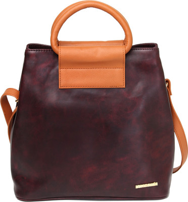 

Borsavela wine texture Handle Bag Multipurpose Bag(Maroon, 3 L)