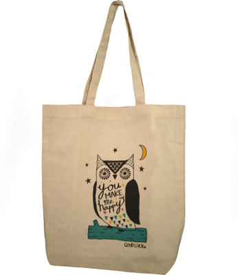 

Rawpockets Rawbags ''Make me Happy Bag' Tote Bag', reusable 100% Cotton Eco-Friendly |ToteBag |Natural colour|Eco bag |Canvas Fabric (Nursery/Play School) Multipurpose Bag(Yellow, 8 inch)