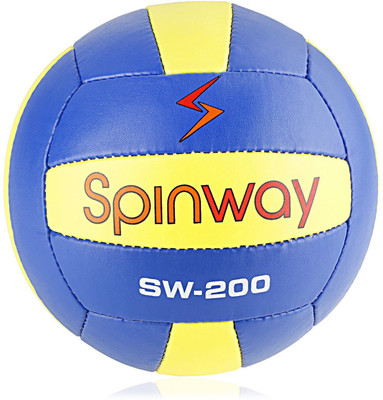 

Spinway SW-200 High-Grip Surface Ensures Shape Stability Made with PVC Practice (pvc) Volleyball - Size: (Pack of 1, Multicolor, Blue & yellow
