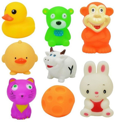 

DS Creations Cute Chu-Chu Bath toy 8 Piece Bath Toy(Multicolor)