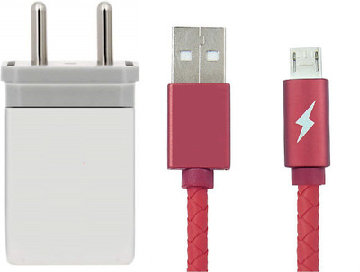 

CASVO Dual Port Cha Tablet Charger(Grey , Red, Cable Included)