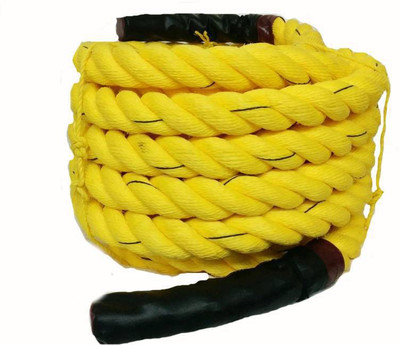 

Fosco Premium (4 inch-15 Mtr/50 Ft) Gym Exercise Muscle Battle Rope - Yellow Battle Rope(Length: 50 ft, Weight: 10 kg, Thickness: 4 inch)