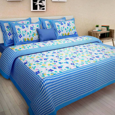 

Krish Home Furnishing 250 TC Cotton Double Printed Bedsheet(Pack of 10, Multicolor)