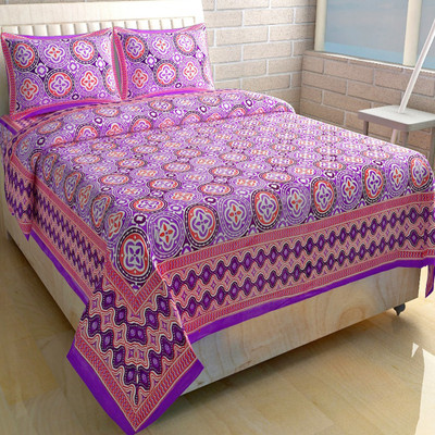 

Krish Home Furnishing 250 TC Cotton Double Printed Bedsheet(Pack of 10, Multicolor)