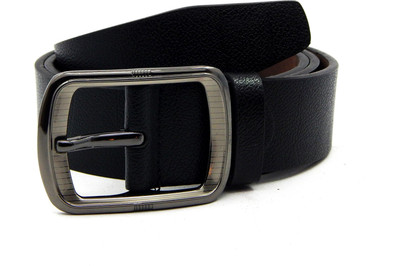 

ELS Men Formal, Casual Black Artificial Leather, Texas Leatherite Belt