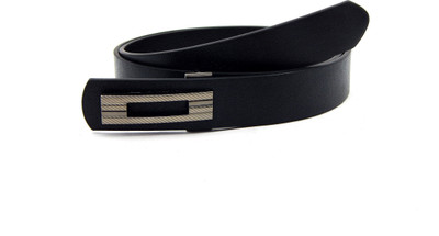 

ELS Men Formal, Casual Black Artificial Leather, Texas Leatherite Belt