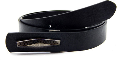 

ELS Men Formal, Casual Black Artificial Leather, Texas Leatherite Belt