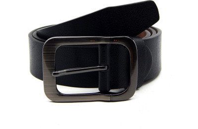 

ELS Men Formal, Casual Black Artificial Leather, Texas Leatherite Belt