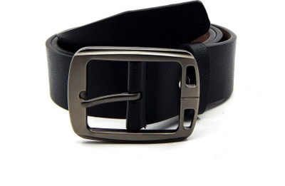

ELS Men Formal, Casual Black Artificial Leather, Texas Leatherite Belt