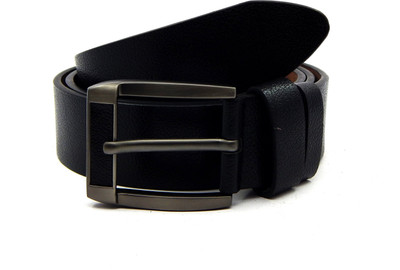 

ELS Men Formal, Casual Black Artificial Leather, Texas Leatherite Belt