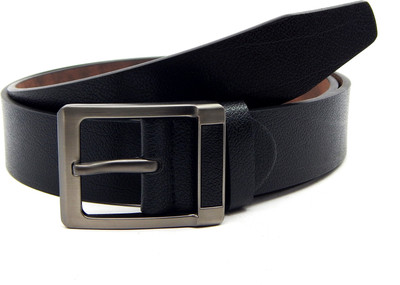 

ELS Men Formal, Casual Black Artificial Leather, Texas Leatherite Belt