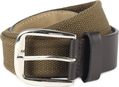 

global cotton Men & Women Khaki Canvas Belt