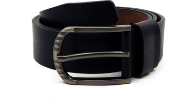 

ELS Men Formal, Casual Black Artificial Leather, Texas Leatherite Belt