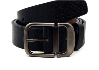

ELS Men Formal, Casual Black Artificial Leather, Texas Leatherite Belt