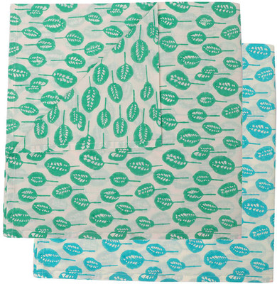 

BeFunky Floral, Printed  Swadding Baby Blanket(Cotton, Green, Light Blue