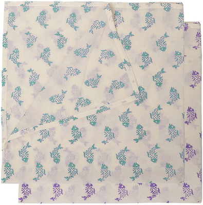 

BeFunky Printed  Swadding Baby Blanket(Cotton, Purple/Blue