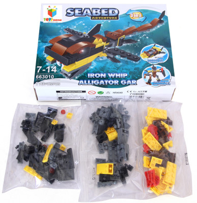 

Toys Bhoomi Iron Whip Alligator Gar Seabed Adventure Building Blocks for Kids Toy Puzzles(Multicolor)