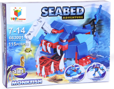 

Toys Bhoomi 3 in 1 Monkfish Seabed Adventure Building Blocks for Kids Toy Puzzles(Multicolor)