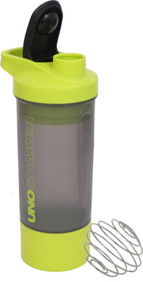 

Jaypee Plus Uno Gym Bottle 600 ml Shaker(Pack of 1, Green), Grey green