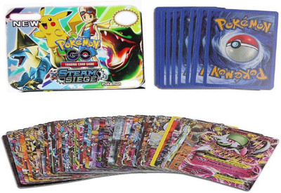

Bestie Toys Pokemon Go Steam Siege Series Trading Card Game With Metal Box For Kids(Multicolor)