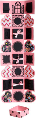 

Craft My Emotions 8 Layered Baby Pink and Black Infinity Explosion Box For Anniversary Birthday Gift for Girlfriend Boyfriend (Without Pics) Greeting Card(Pink, Black, Multicolor, Pack of 1)