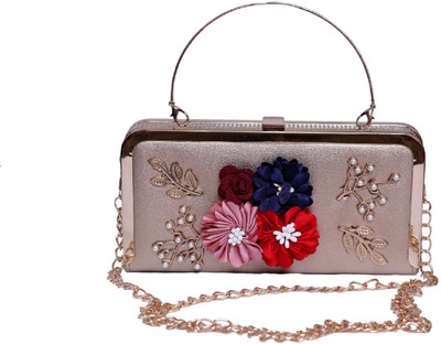 

Nisha Dezire Party Gold Clutch