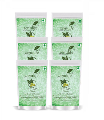 

Zenulife Decaffeinated & Unroasted Green Coffee Beans - 250 Gms Pack of 6 + 25 GM Free Weight Management Product Instant Coffee(6 x 41.67 g)