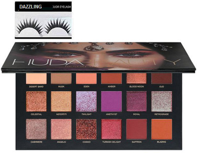 

DAZZLING Eyelashes & Huda Beauty Desert Dusk Paltte(Set of 2)