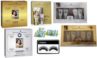 

Ultimate Eyelashes With Shahnaz Hussain Gold & Diamond Facial Kit With Improved Formul Cream Shalife plus & Magic Napkin Pack of 5(Set of 11)