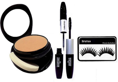 

BRUTUS Eyelashes, Two Way Compact, Colorbar 2in1 Mascara & Eyeliner(Set of 3)