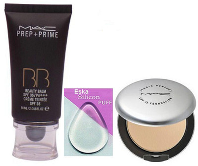 

eska Silicon Puff, Prep-Prime BB Beauty Balm Foundation(Set of 3)