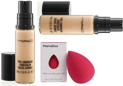 

Marvalous Sponge puff & mac pro long wear liquid concealer (Set Of 2)(Set of 3)