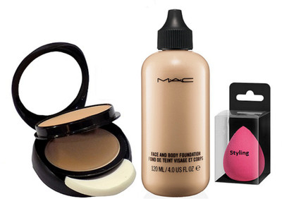 

styling Sponge Puff & Mac Face Body Foundation ,Two Way Compact(Set of 3)