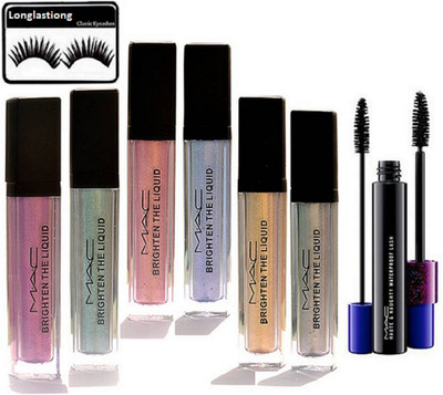 

Longlasting Eyelashes, Brighten Mac the Liquid Eye Pigment, Haute and Naughty Double Effect Mascara(Set of 8)