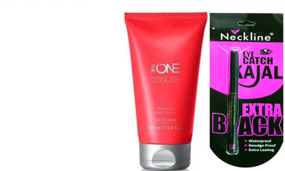 

Oriflame Sweden the one disguise parfumed body lotion with neckline kajal(Set of 2)