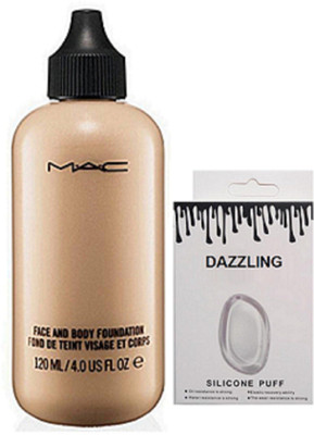 

DAZZLING SiliconPuff & Mac Face And Body Foundation(Set of 2)